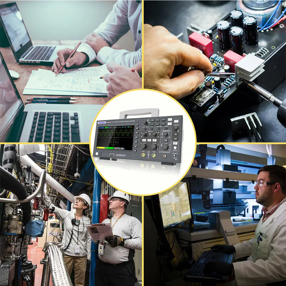 Hantek Digital Oscilloscope DSO2C10 2C15 2D10 2D15 2 Channels 100Mhz/150Mhz Storage USB Osciloscopio Portable Multimeter Tester