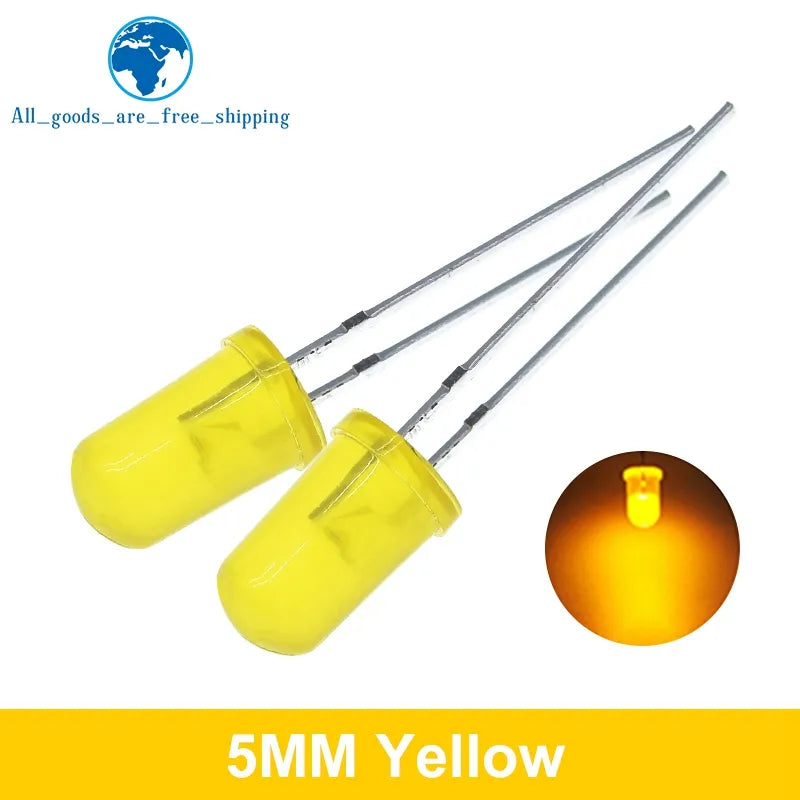 TZT LED Diode Light Assorted Kit 5MM Green Blue White Yellow Red COMPONENT DIY Kit New Original For Arduino
