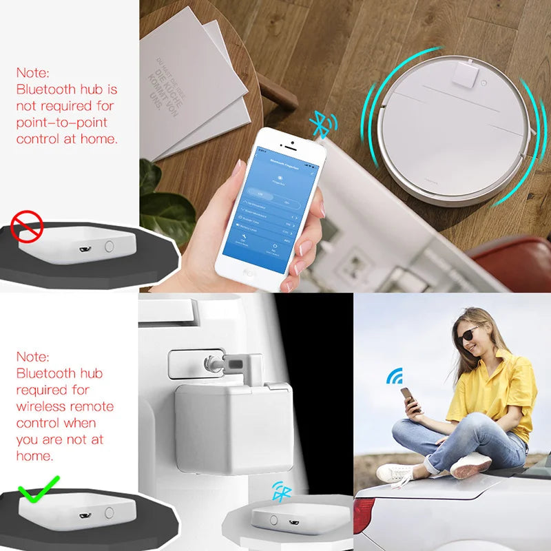 Tuya Smart Homekit Button Switch Fingerbot Bluetooth Work with Bluetoot Gateway Remote Control App via Alexa Google Home Yandex
