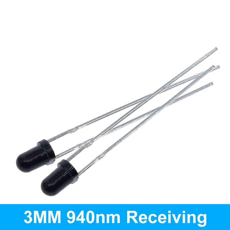 TZT 10pairs 3mm 5mm 940nm LEDs Infrared Emitter and IR Receiver Diode Diodes 301A for arduino