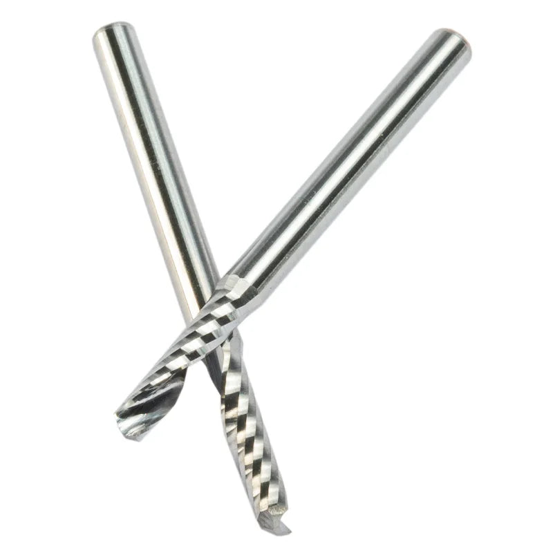 10pcs Shank 3.175mm 4mm 5mm 6mm High Quality Carbide CNC Router Bits One Single Flute End Mill Tools Milling Cutter CEL 17-62mm