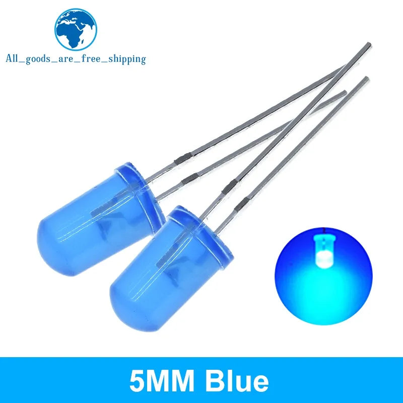 TZT LED Diode Light Assorted Kit 5MM Green Blue White Yellow Red COMPONENT DIY Kit New Original For Arduino
