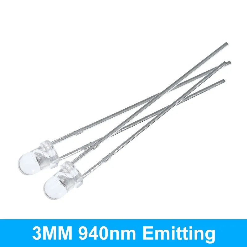 TZT 10pairs 3mm 5mm 940nm LEDs Infrared Emitter and IR Receiver Diode Diodes 301A for arduino
