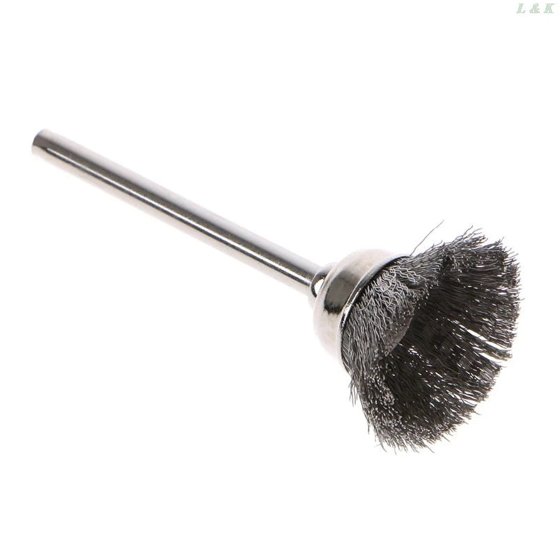 10pcs Cup Shape Steel Wire Wheel Brushes for Dremel Electric Tool Rust Cleaning Rotary Tool for The Engraver Abrasive Materials