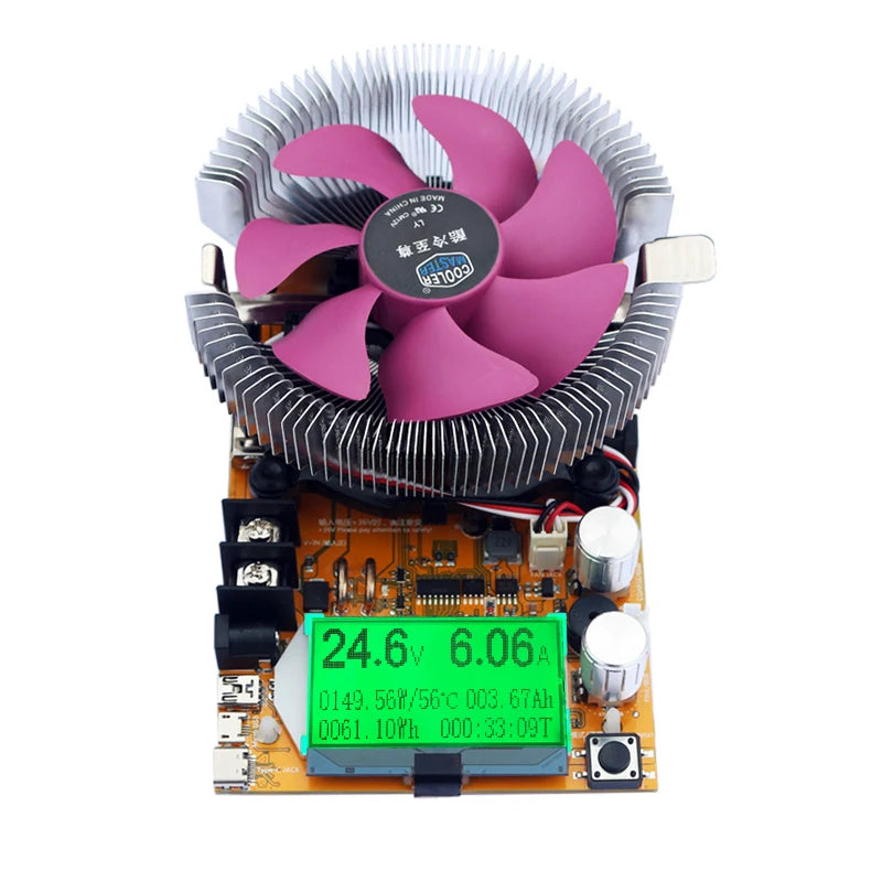 150W DC Electronic Load Tester USB Adjustable Testing Module Power Meter load charger 18650 battery Tools 200V 20A