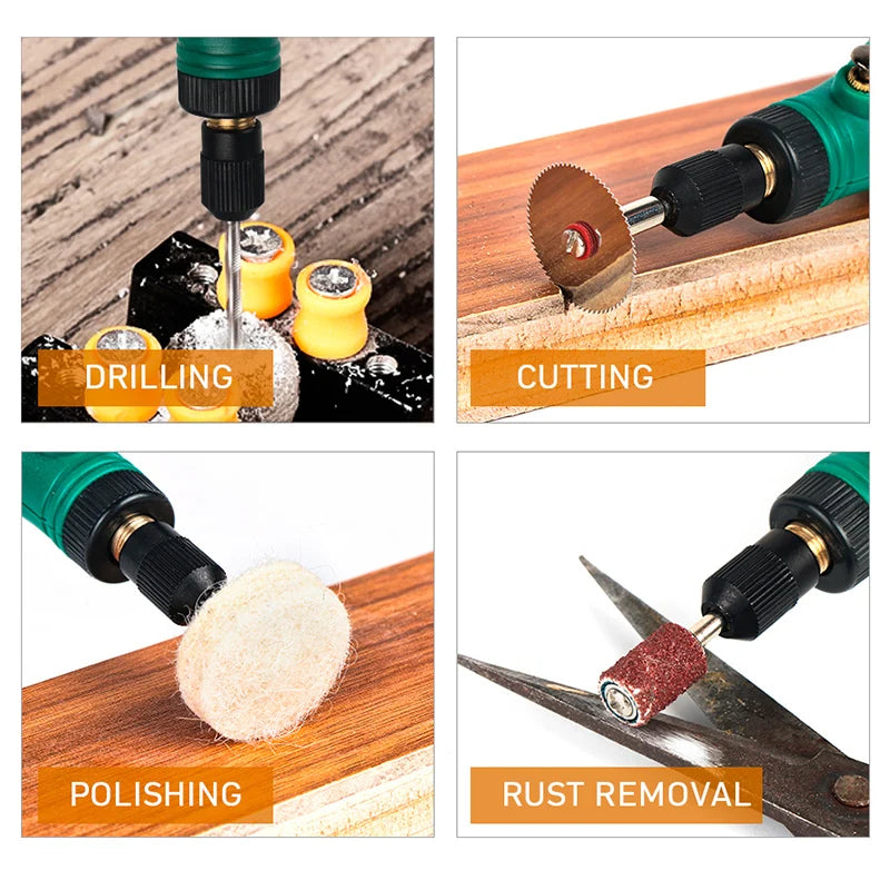 3.7V USB Cordless Drill Mini Electric Carving Pen 3 Speed Drill Rotary Tools Kit Engraver Pen DIY For Grinding Polishing