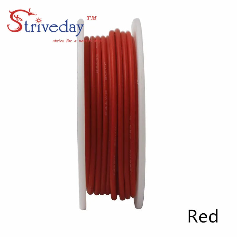 10m/roll 33ft 24awg Soft Silicone stranded Cable Wire Insulation Tinned Copper Electrical Wires DIY 10 colors to choose
