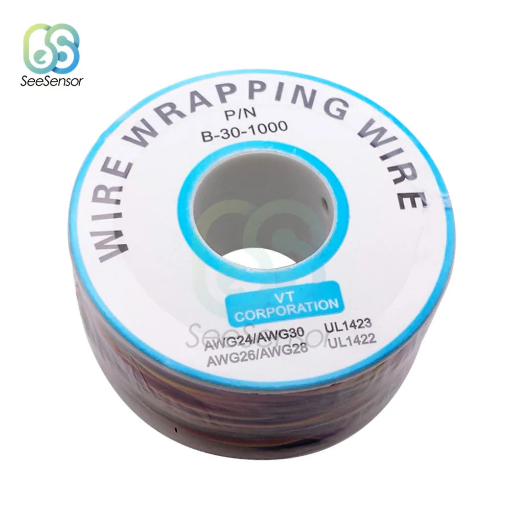 280m 30AWG Wrapping Wire Tin Plated Copper B-30-1000 Cable Breadboard Jumper Insulation Electronic Conductor Wire Connector