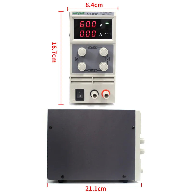 Portable LED Display Switch DC Power Supply 60V 2A Single Phase Adjustable 110V/220V 50/60Hz Equipment Laboratory Power Supply