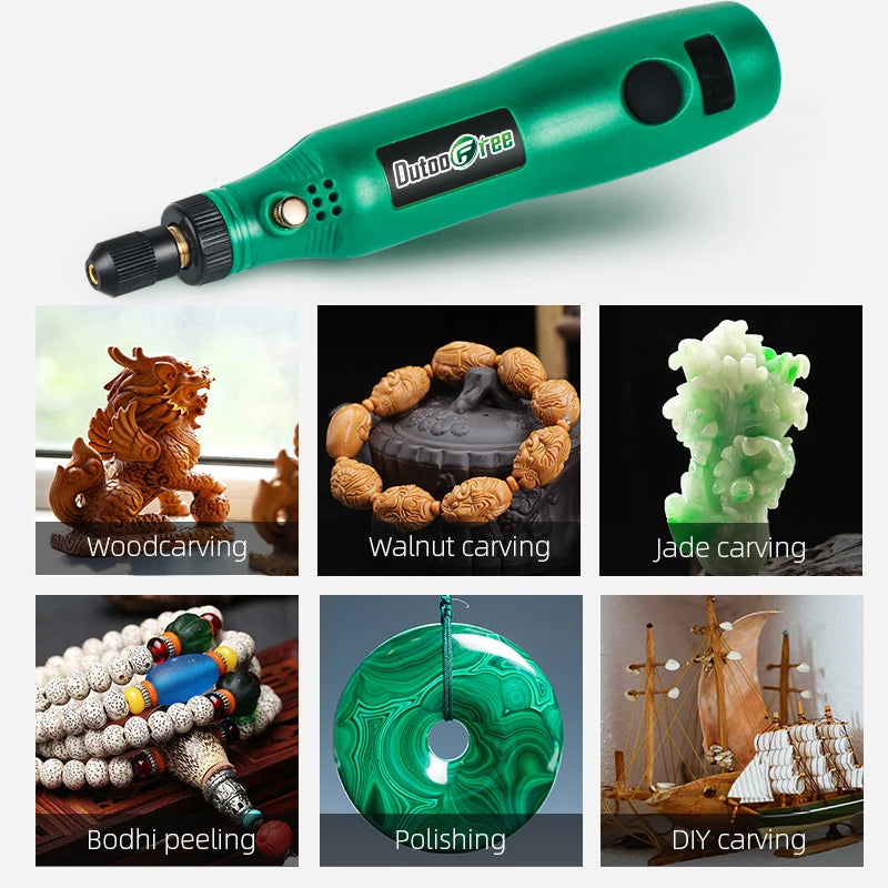 3.7V USB Cordless Drill Mini Electric Carving Pen 3 Speed Drill Rotary Tools Kit Engraver Pen DIY For Grinding Polishing