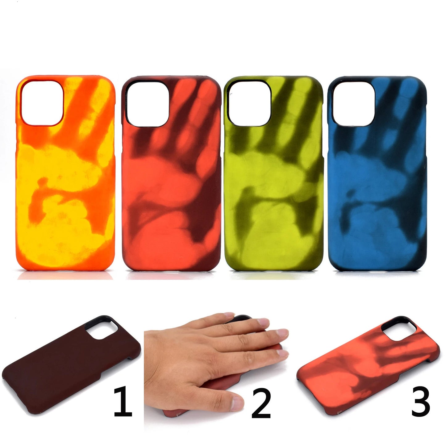 Thermal Heat Induction Phone Case For iPhone XS X XR 11 Pro MAX 6 6S 7 8 Plus 5 5S SE Thermal Sensor Cases Protective Back Cover
