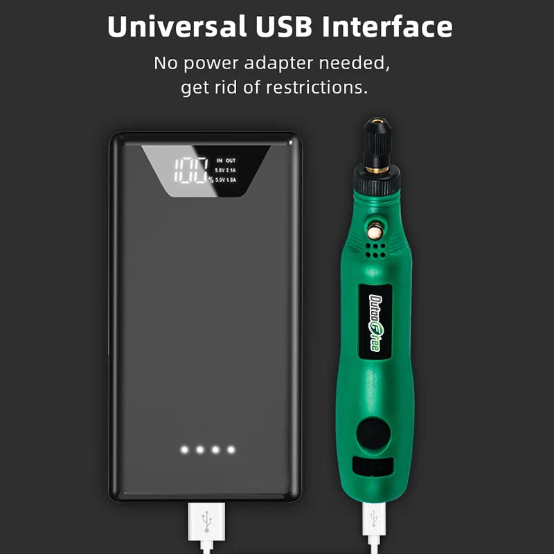 3.7V USB Cordless Drill Mini Electric Carving Pen 3 Speed Drill Rotary Tools Kit Engraver Pen DIY For Grinding Polishing