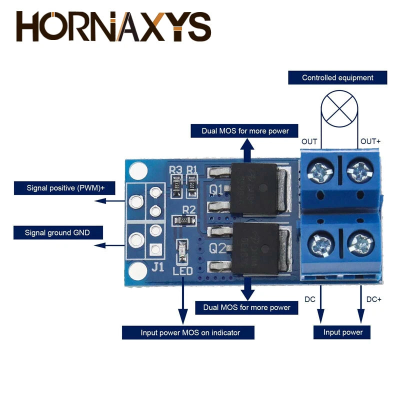 10pcs 15A 400W MOS FET Trigger Switch Drive Module PWM Regulator Control Panel for arduino DC 5V 12V 36V
