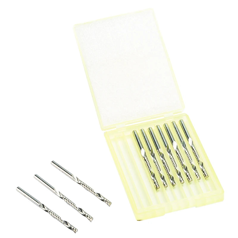 10pcs Shank 3.175mm 4mm 5mm 6mm High Quality Carbide CNC Router Bits One Single Flute End Mill Tools Milling Cutter CEL 17-62mm