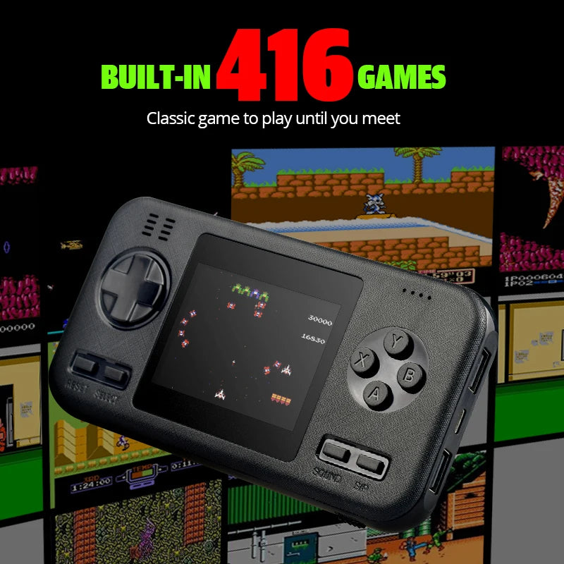 DATA FROG Handheld Portable Retro Game Console with 8000mAh Power Bank Buil-in 416 Classic Games Mini Handheld Player Console