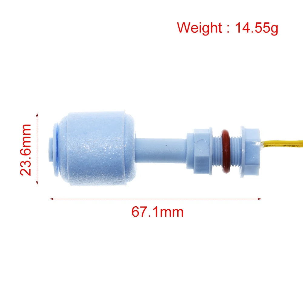 TZT 52mm PP Liquid Water Level Sensor Horizontal Float Switch Down For Arduino