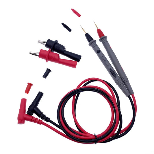 1 pair 10A 20A Digital Multimeter probe Soft silicone wire Needle tip Universal test leads with Alligator clip