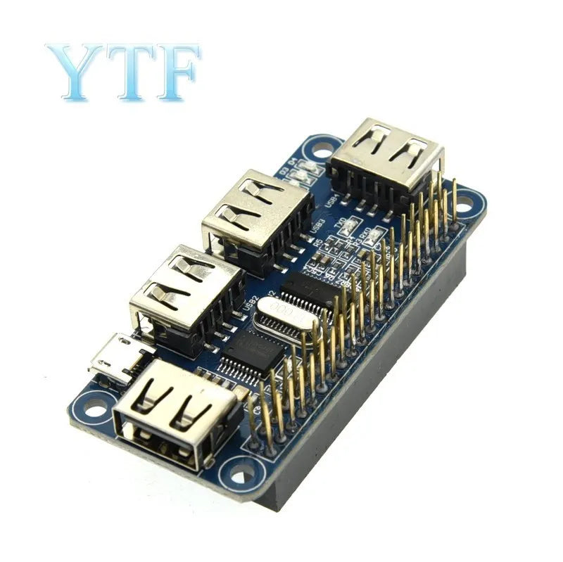 4 Ports USB HDM HUB HAT For Raspberry Pi 3 / 2 / Zero W Extension Board USB To UART For Serial Debugging Compatible With USB