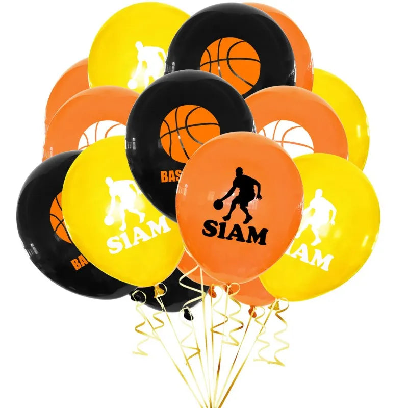 10Psc/Set 12Inch Basketball Theme Latex Balloons Laker 24 Pattern Printed Balloons For Birthday Basketball Theme Party Supplies