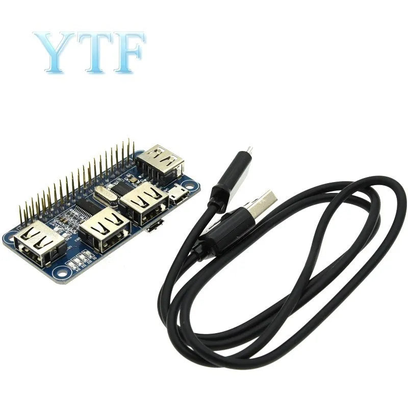 4 Ports USB HDM HUB HAT For Raspberry Pi 3 / 2 / Zero W Extension Board USB To UART For Serial Debugging Compatible With USB
