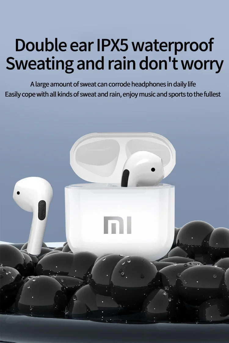 Xiaomi Buds TWS Wireless Earbuds Bluetooth 5.3 Headphones Touch Control IPX5 Waterproof HIFI Headset Carrying Cable with Mic