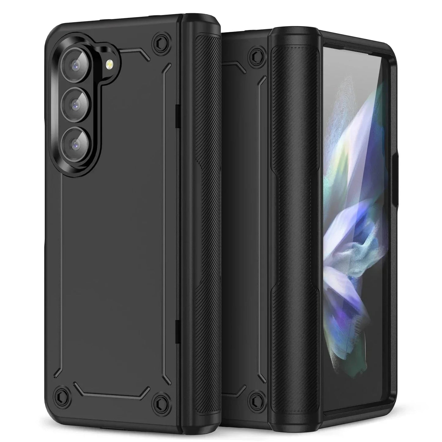 Anti-Falling Phone Bag Armor Case for Samsung Galaxy Z Fold 5 6 fold6 Fold5 Zfold5 5G Hinge Protective Cases