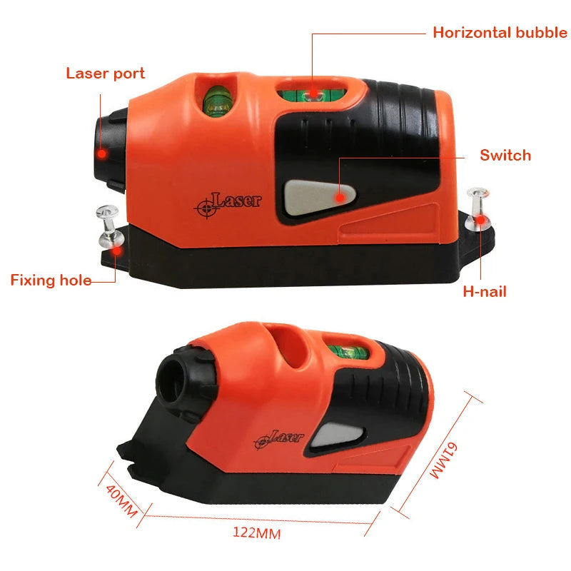 Portable Measurement Gauge Tool Vertical Spirit Level Tool Laser Levels Ground Deco Laser Straight Laser Guided Level Line