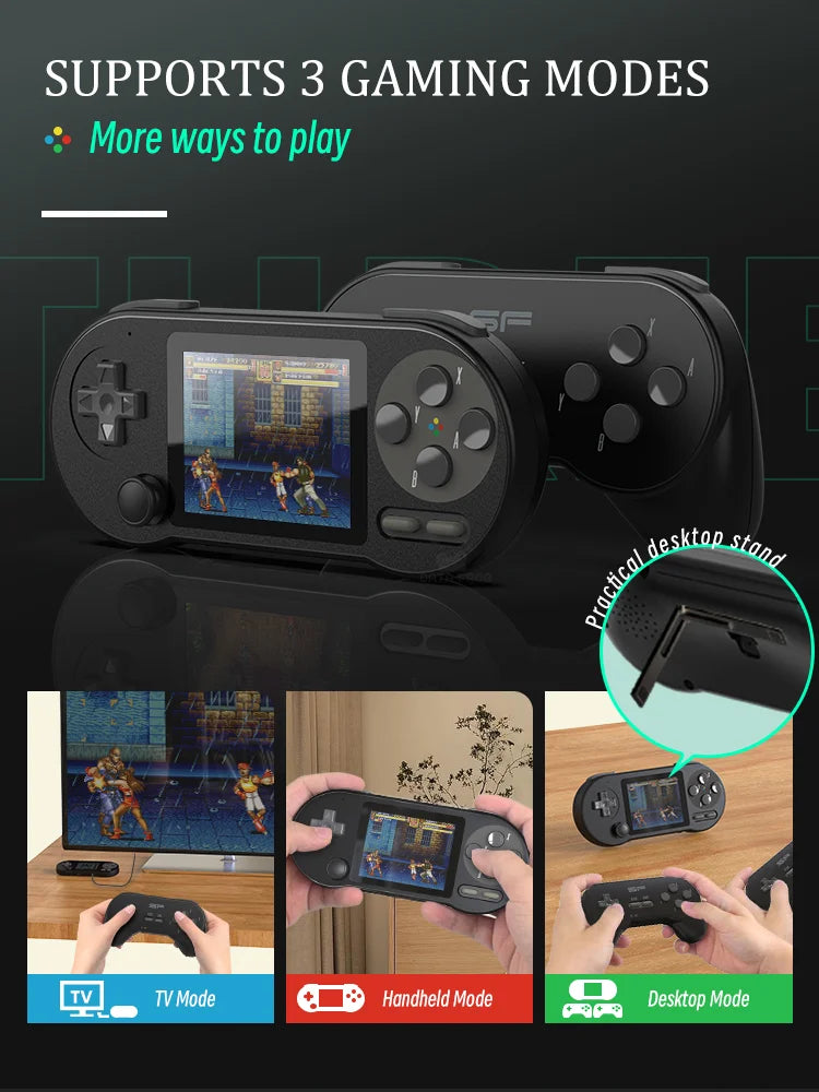 DATA FROG SF 2000 3 Inch Retro Handheld Game Console Built-in 6000 Games Classic Portable Game Players IPS Video Game Console