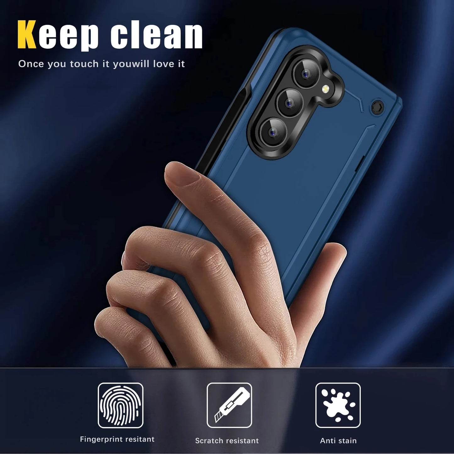 Anti-Falling Phone Bag Armor Case for Samsung Galaxy Z Fold 5 6 fold6 Fold5 Zfold5 5G Hinge Protective Cases