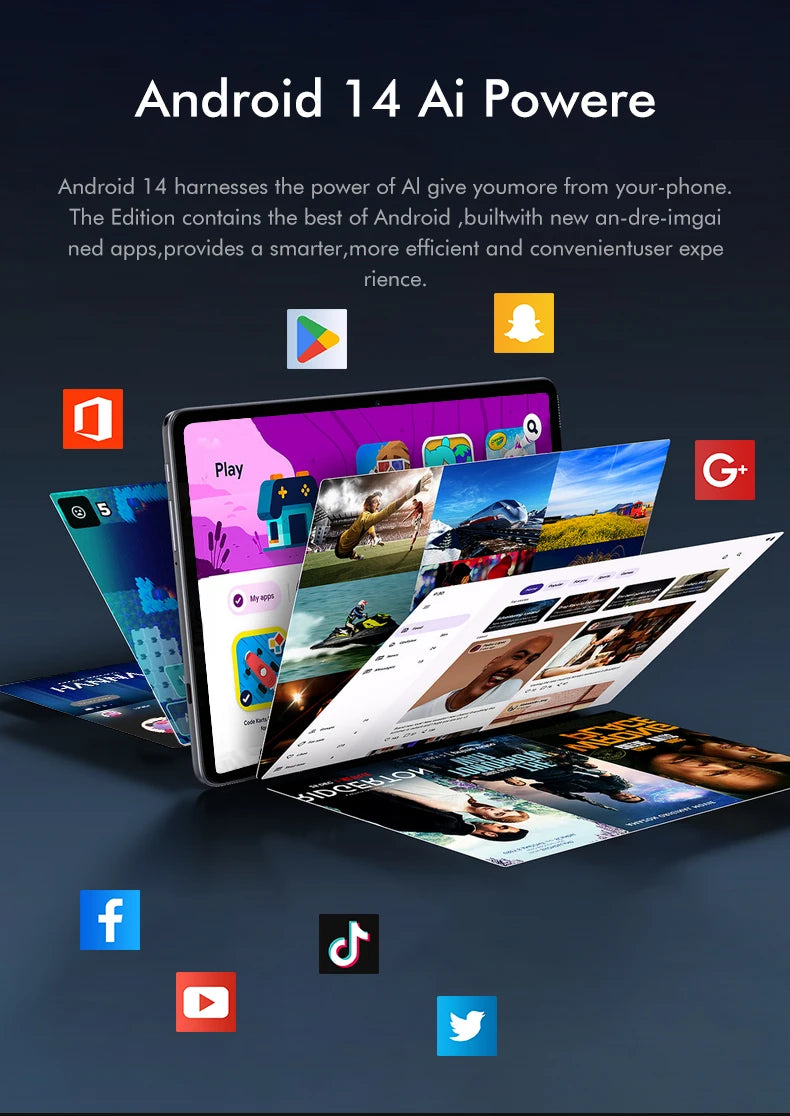 New Global Version 5G Tablet PC Pad 7S Pro Ultra 4K HD 120Hz Snapdragon 8 Gen3 20000mAh 22GB+2TB Android14 Dual SlM WlFl Tablet
