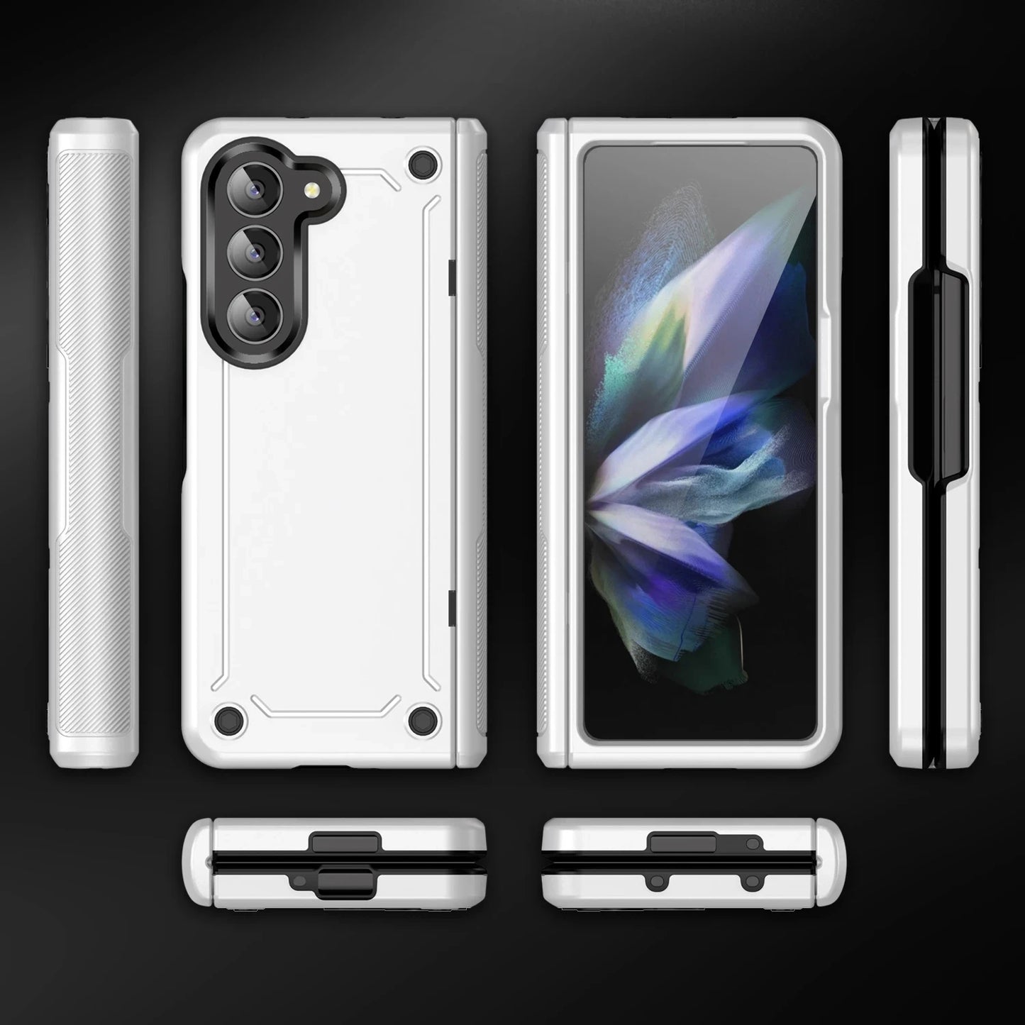 Anti-Falling Phone Bag Armor Case for Samsung Galaxy Z Fold 5 6 fold6 Fold5 Zfold5 5G Hinge Protective Cases