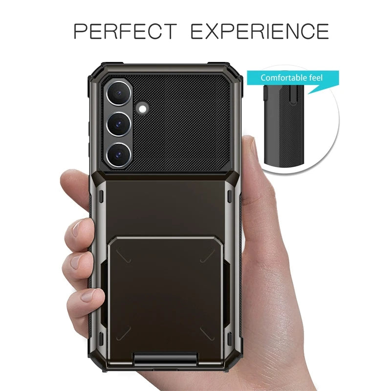 Wallet Case For Samsung Galaxy A16 A26 A36 A56 5G A06 A05 A15 A25 A35 A55 A14 A34 A54 A12 A04s Heavy Duty Armor Cards Slot Cover