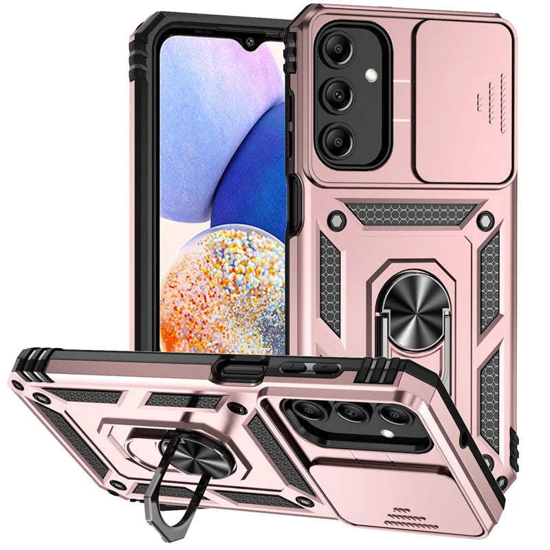 Funda For Samsung Galaxy A16 A26 A36 A56 5G Case Slide Lens Camera Protector Armor Phone Case For Galaxy A06 A 56 36 Back Cover
