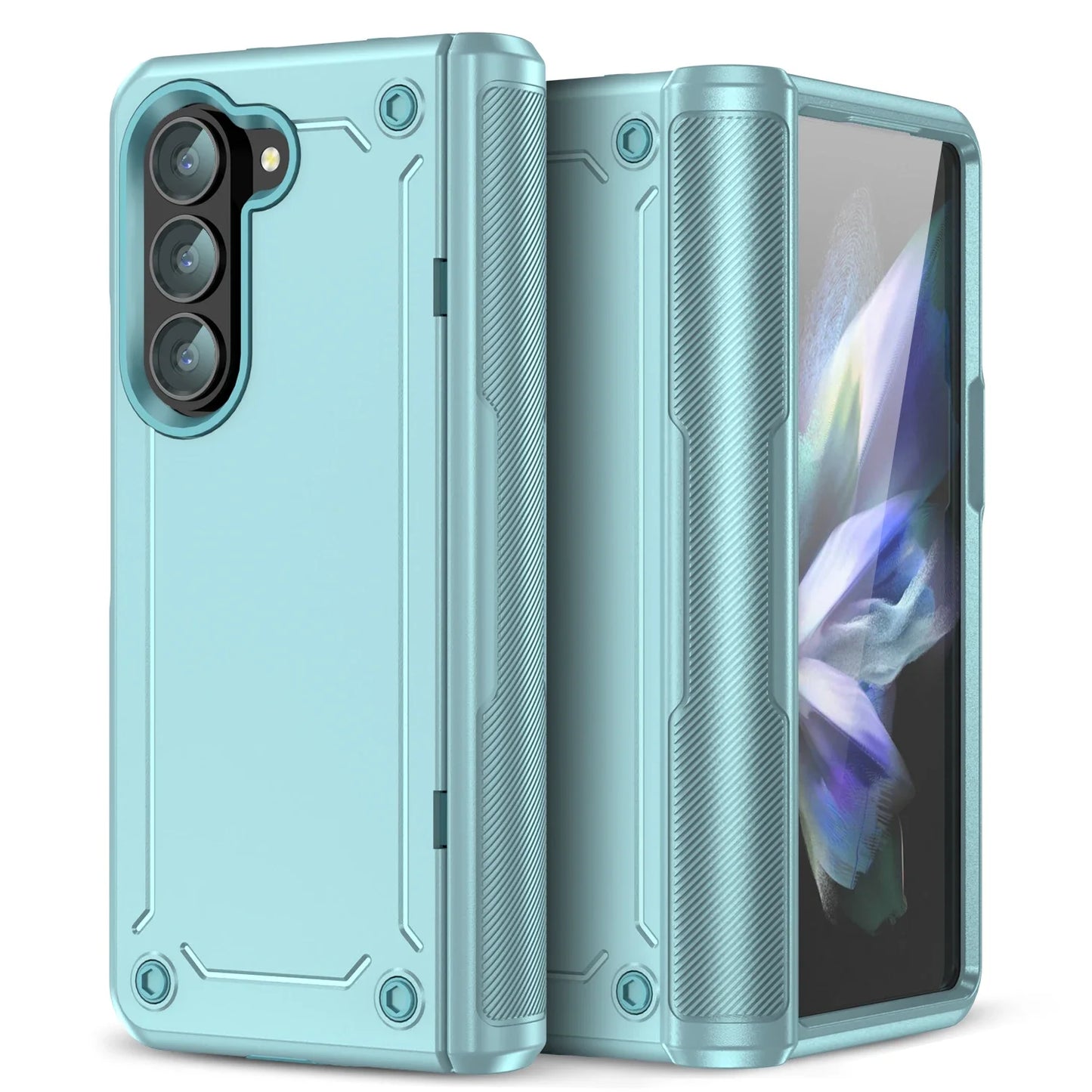 Anti-Falling Phone Bag Armor Case for Samsung Galaxy Z Fold 5 6 fold6 Fold5 Zfold5 5G Hinge Protective Cases
