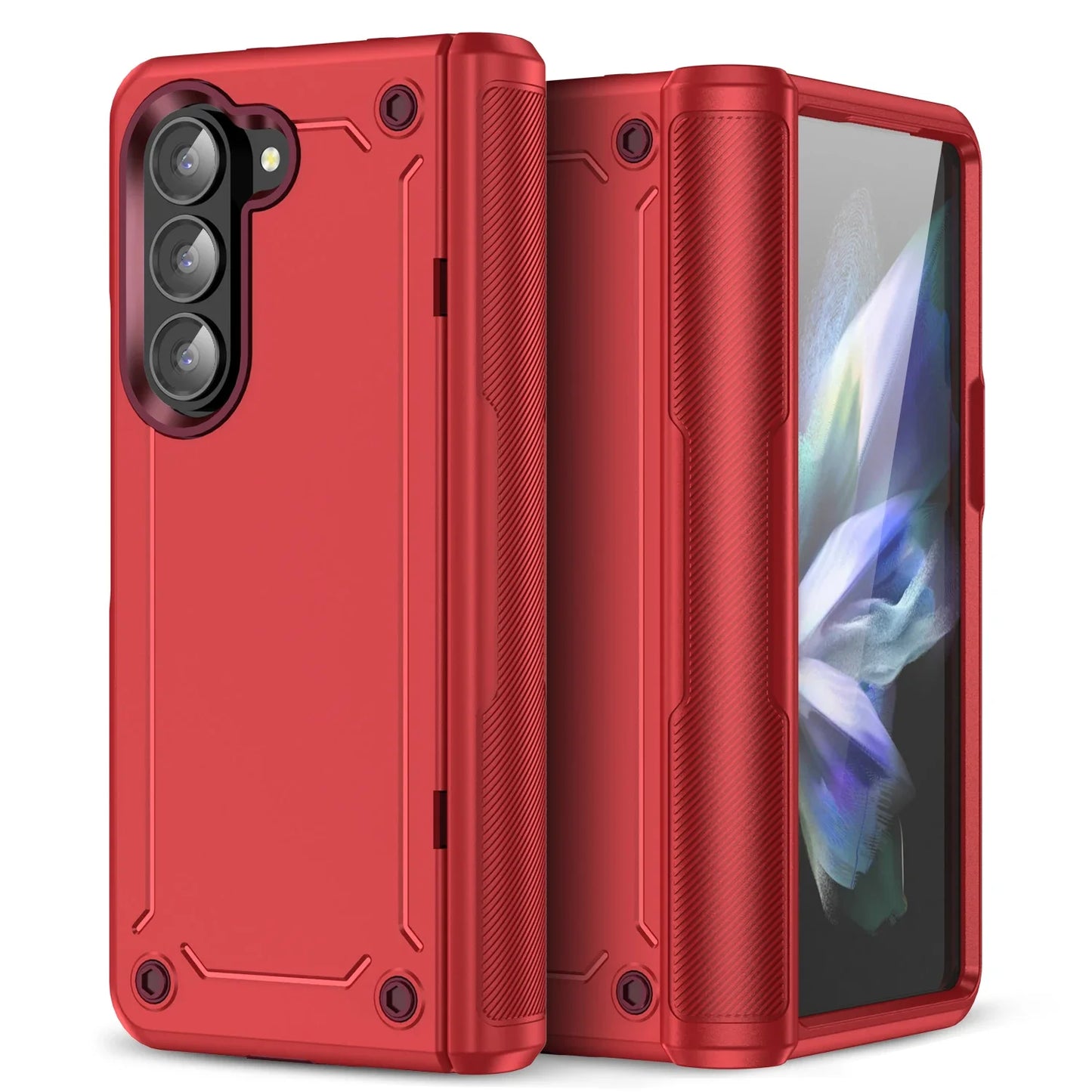 Anti-Falling Phone Bag Armor Case for Samsung Galaxy Z Fold 5 6 fold6 Fold5 Zfold5 5G Hinge Protective Cases