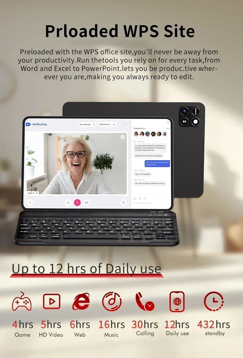 New Global Version 5G Tablet PC Pad 7S Pro Ultra 4K HD 120Hz Snapdragon 8 Gen3 20000mAh 22GB+2TB Android14 Dual SlM WlFl Tablet