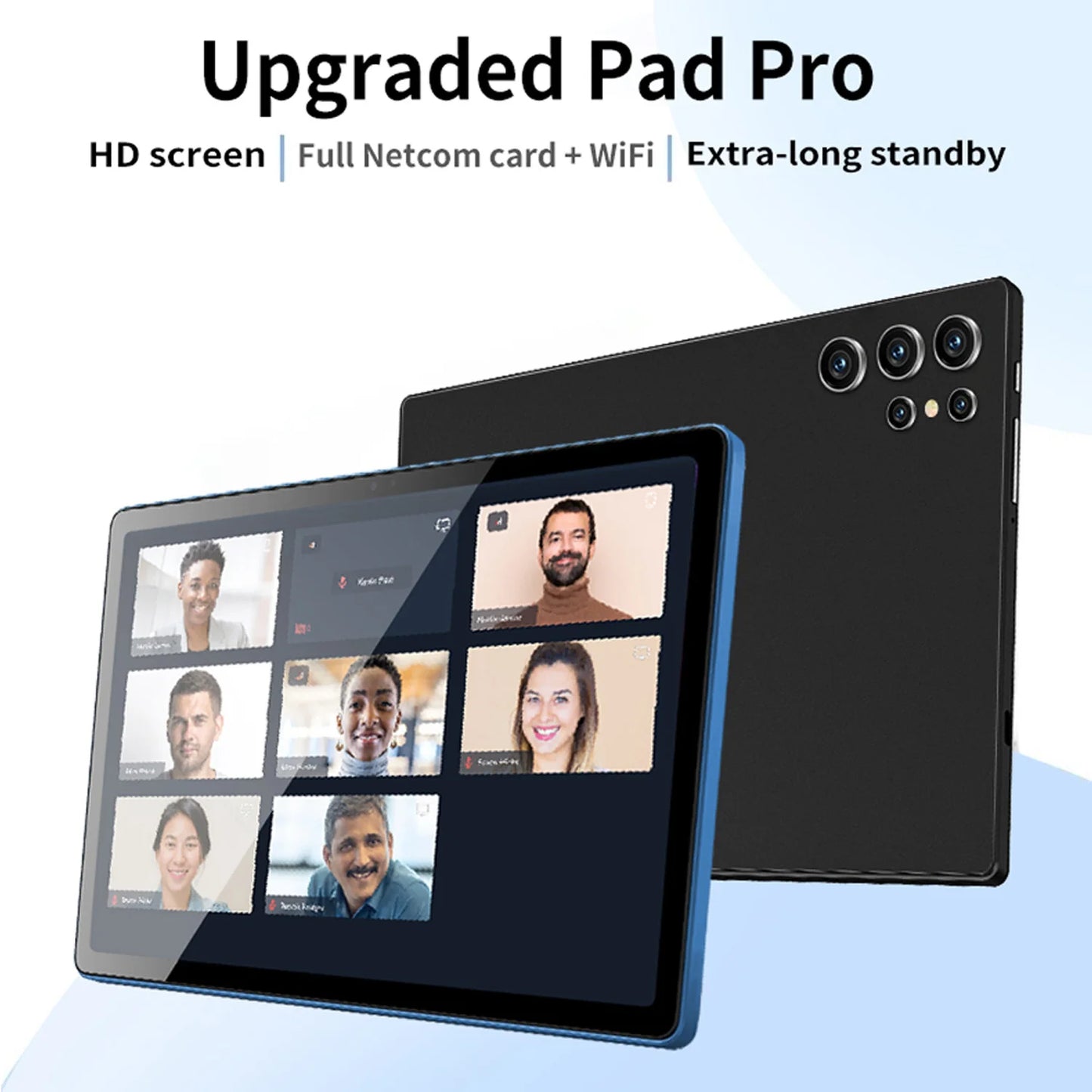 2025 New Upgraded Pad Pro 10.1 Inch Tablets Octa Core 4GB+64GB ROM Google Play Dual SIM Cards Wifi Phone Call Tablet Pc 6000mAh