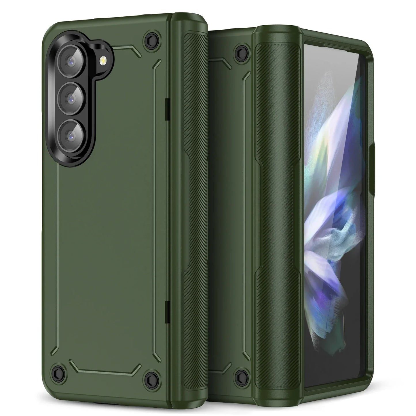 Anti-Falling Phone Bag Armor Case for Samsung Galaxy Z Fold 5 6 fold6 Fold5 Zfold5 5G Hinge Protective Cases