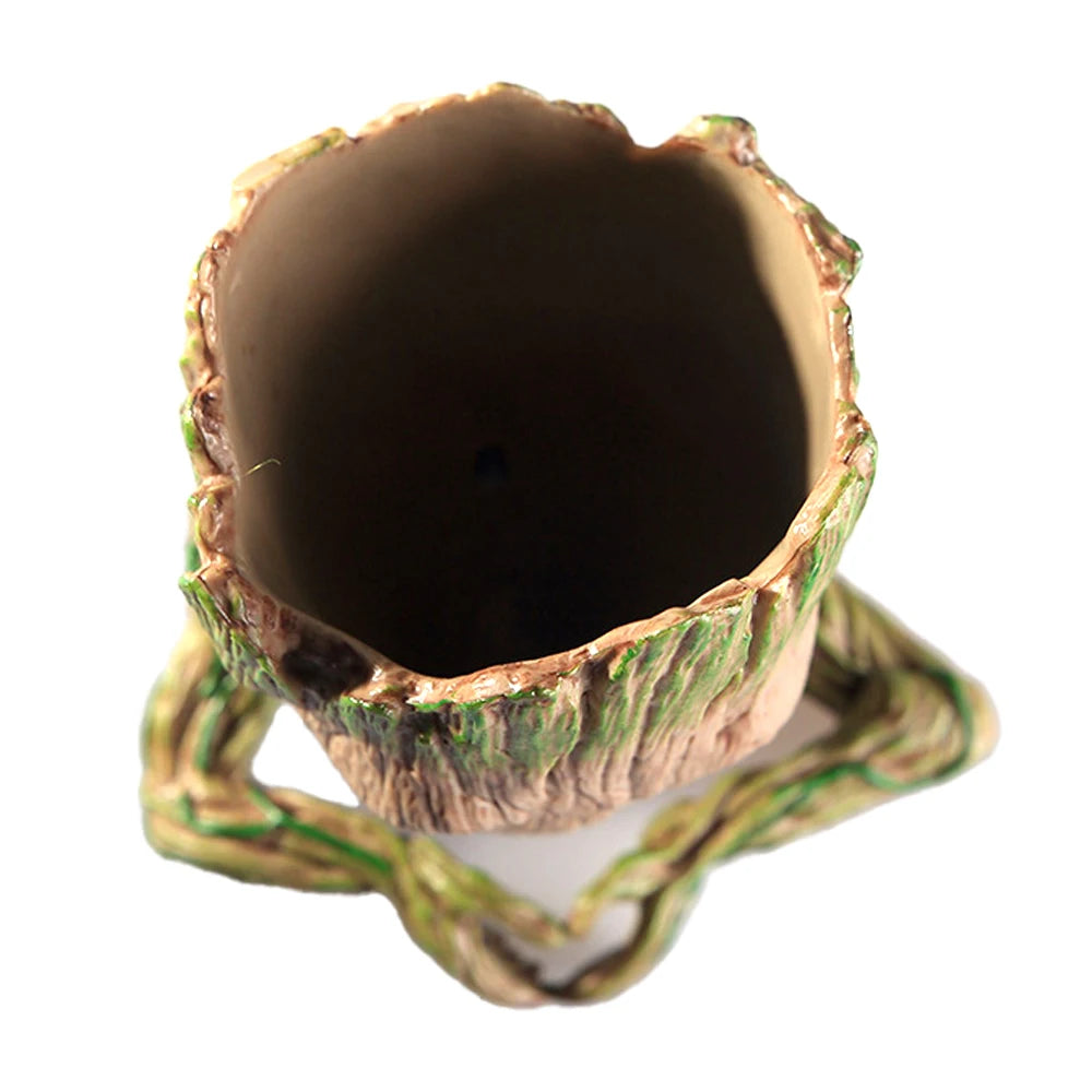 Marvel Figure Groot Flower Pot Tree Man Planter with Drainage Hole Pencil Pen Holder Office Party Ornament Birthday Gift Planter