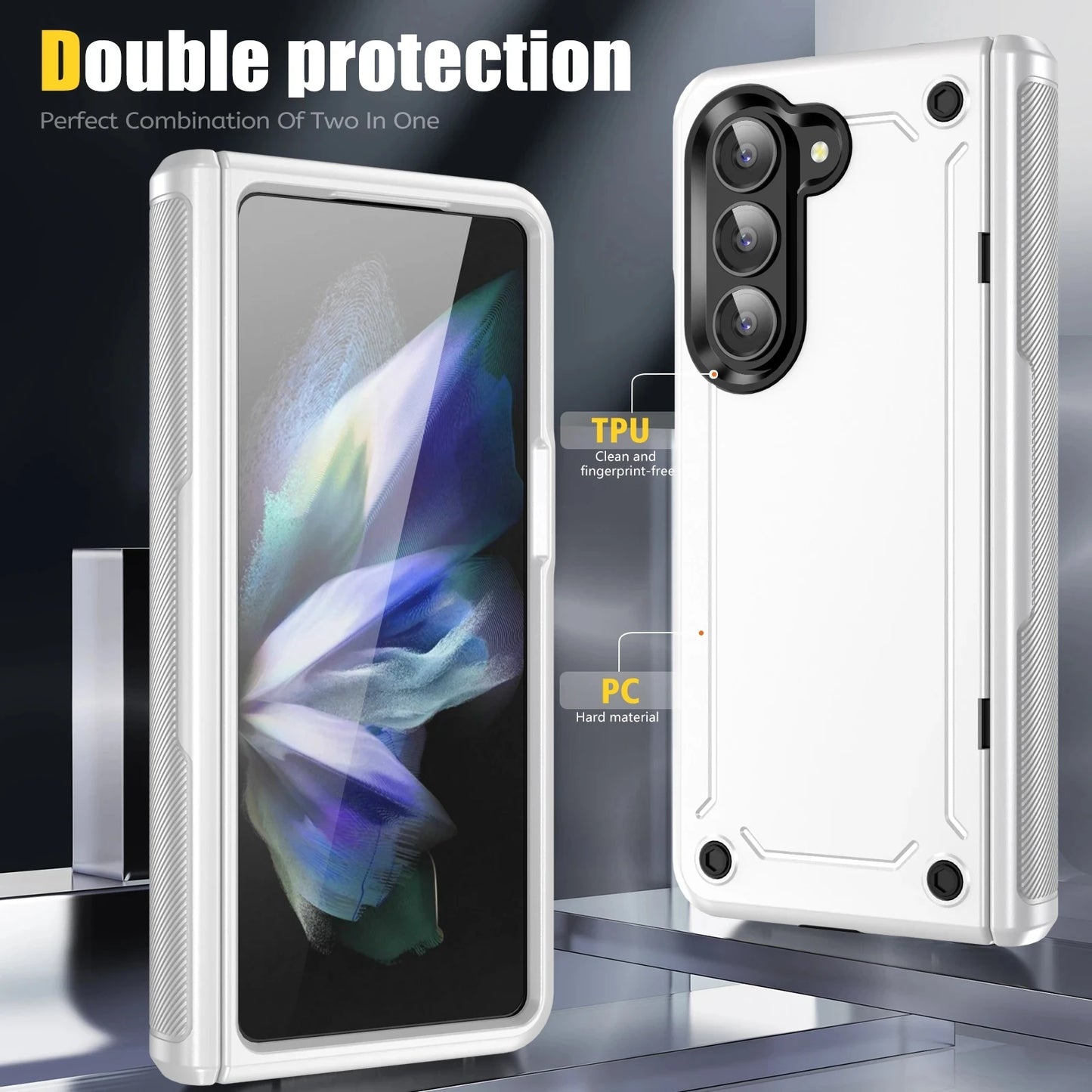 Anti-Falling Phone Bag Armor Case for Samsung Galaxy Z Fold 5 6 fold6 Fold5 Zfold5 5G Hinge Protective Cases