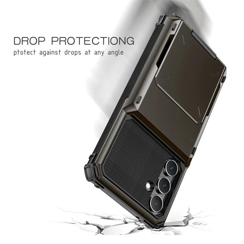 Wallet Case For Samsung Galaxy A16 A26 A36 A56 5G A06 A05 A15 A25 A35 A55 A14 A34 A54 A12 A04s Heavy Duty Armor Cards Slot Cover
