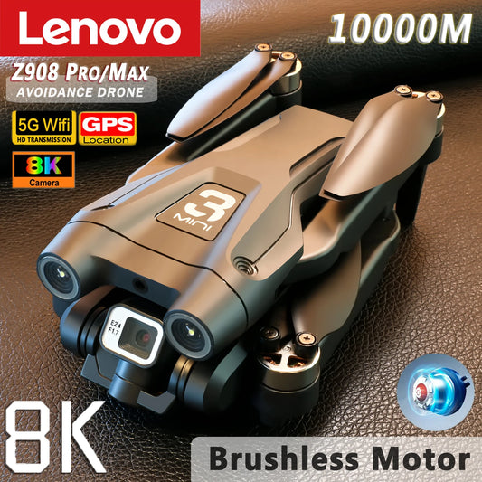 Lenovo Z908Pro Max Drone Professional 8K Dual HD Camera Aerial Photography Aircraft WiFi GPS Brushless Drone Free Shipping