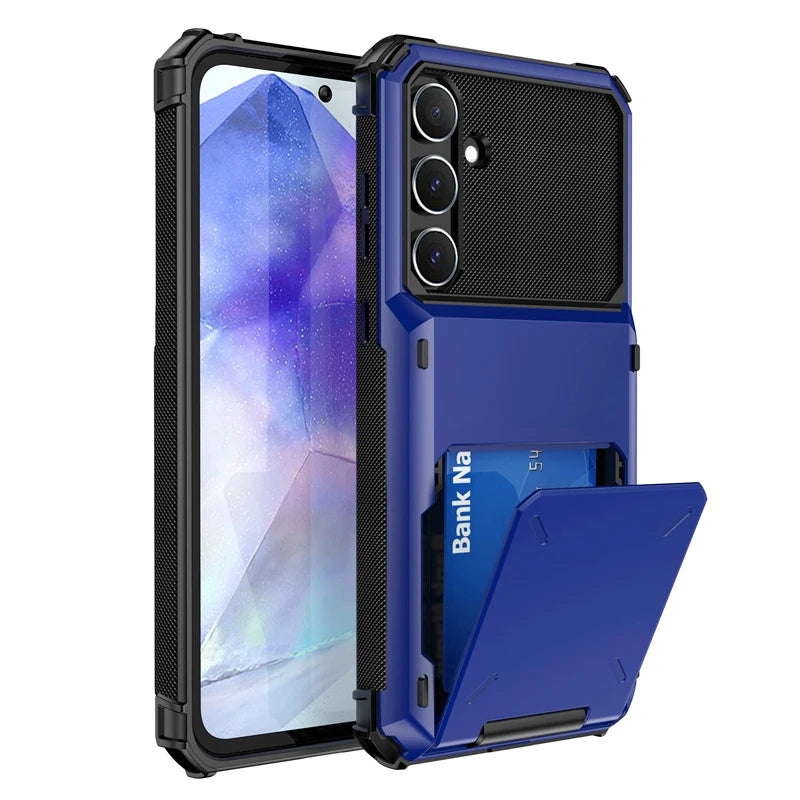 Wallet Case For Samsung Galaxy A16 A26 A36 A56 5G A06 A05 A15 A25 A35 A55 A14 A34 A54 A12 A04s Heavy Duty Armor Cards Slot Cover