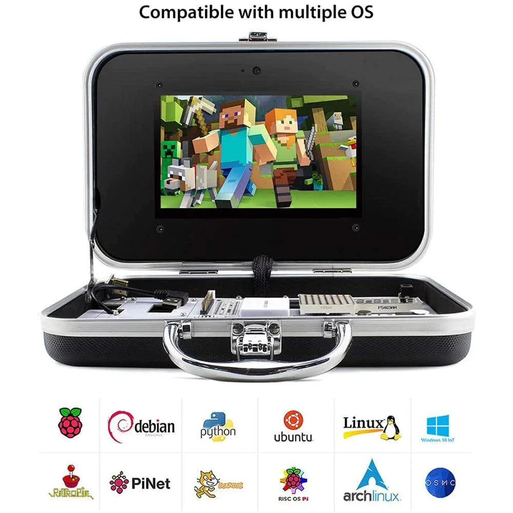 Elecrow Crowpi Educational Learning Kit 7 '' HD Touchscreen LCD Display Compact 7 inch Raspberry Pi 4 Programable LED Display