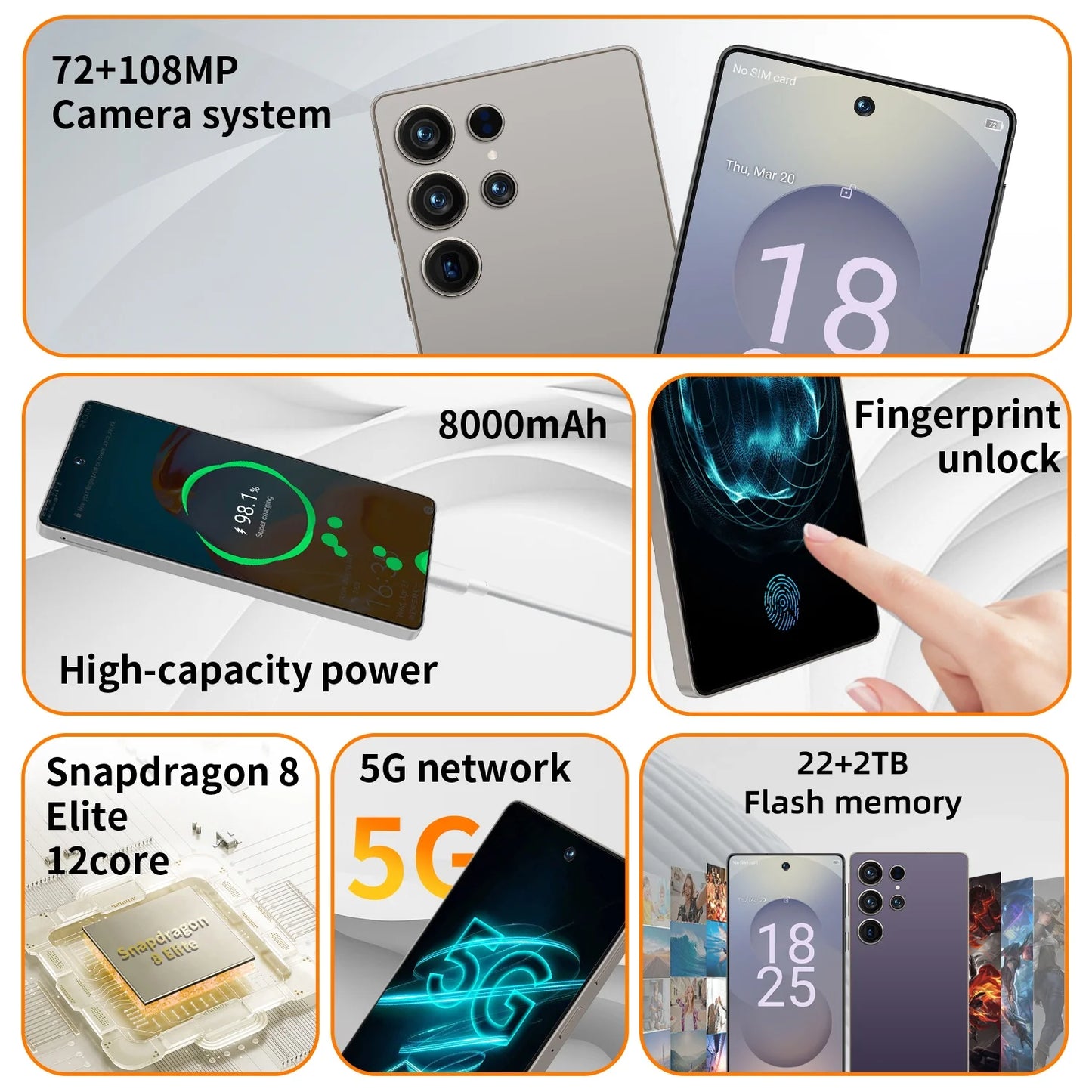 2025 Original Pad S25 ultra Tablet PC 7.3 inch HD 4K Android 13 22GB+2TB 8000mAh Battery 4G 5G Dual Sim Card WiFi GPS Google Tab