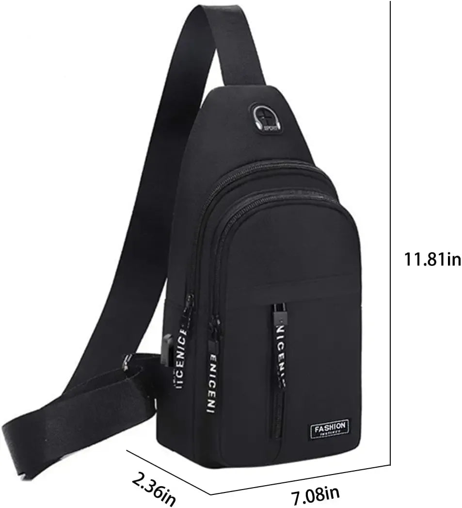 New Multi-functional Men Crossbody Bag Waterproof Shoulder Bag Travel Hiking Camping Sling Bag Pack Messenger Chest Bag For Male