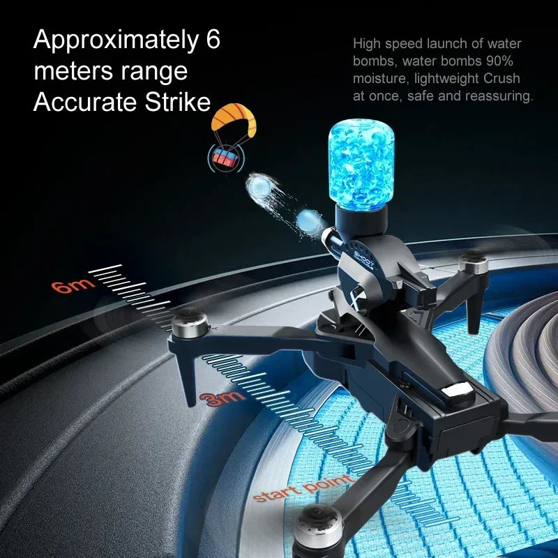 For xiaomi K11MAX Drone Launching Water Bombs Brushless Power Electric Adjustment Three Camera Drone Quadcopter Childs Toy