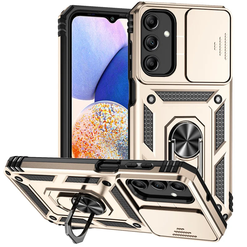 Funda For Samsung Galaxy A16 A26 A36 A56 5G Case Slide Lens Camera Protector Armor Phone Case For Galaxy A06 A 56 36 Back Cover