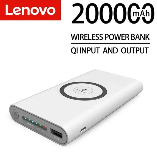 Lenovo 200000mAh Wireless Power Bank Two-way Super Fast Charging large capacity Type-c External Battery Pack for IPhone New