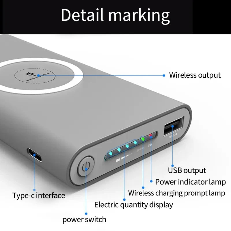 Lenovo 200000mAh Wireless Power Bank Two-way Super Fast Charging large capacity Type-c External Battery Pack for IPhone New